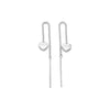Stolen Girlfriends Club Falling Stolen Heart Thread Earrings - Sterling Silver-Earrings-Walker & Hall
