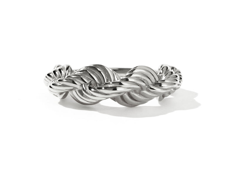 Meadowlark Twisted Rope Ring - Sterling Silver-Ring-Walker & Hall