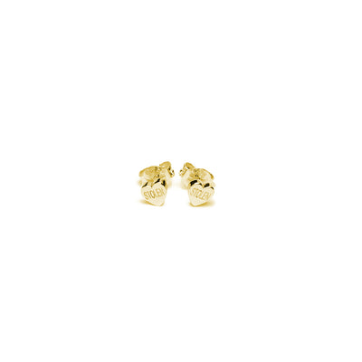 Stolen Girlfriends Club Tiny Stolen Heart Earrings - Gold Plated-Earrings-Walker & Hall