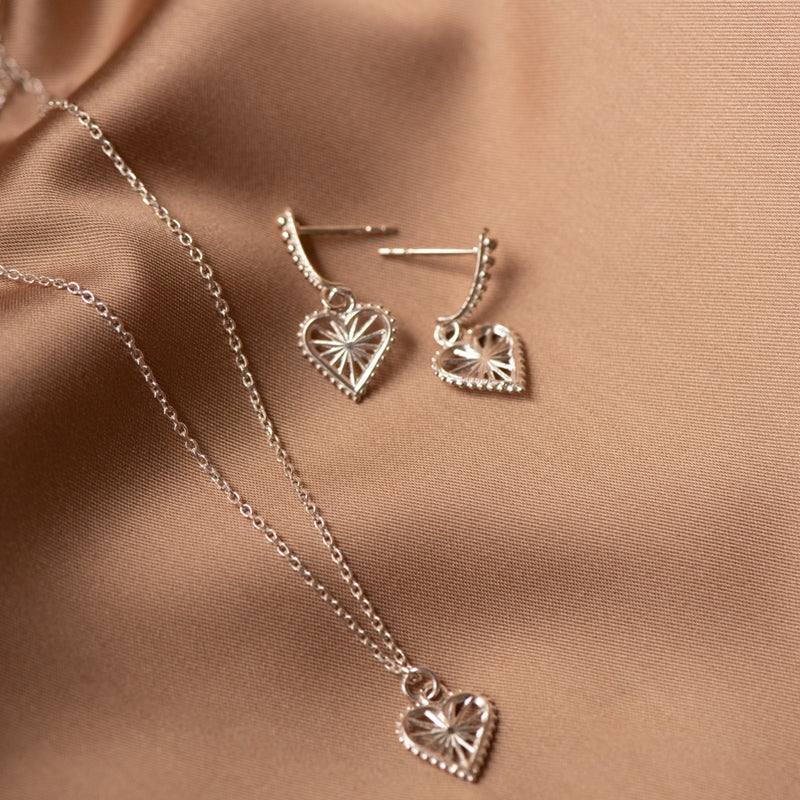 Zoe & Morgan x Walker & Hall Sweet Heart Necklace - Sterling Silver-Necklace-Walker & Hall