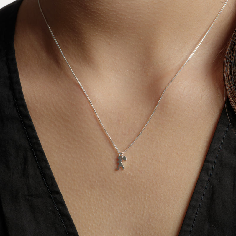 Karen Walker Mini Runaway Girl Necklace - Sterling Silver-Necklace-Walker & Hall
