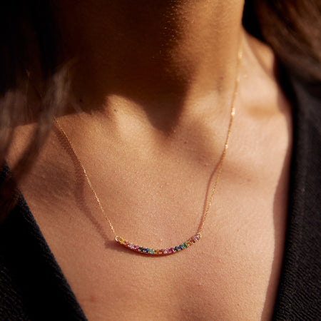 9ct Yellow Gold Prism Necklace-Necklace-Walker & Hall
